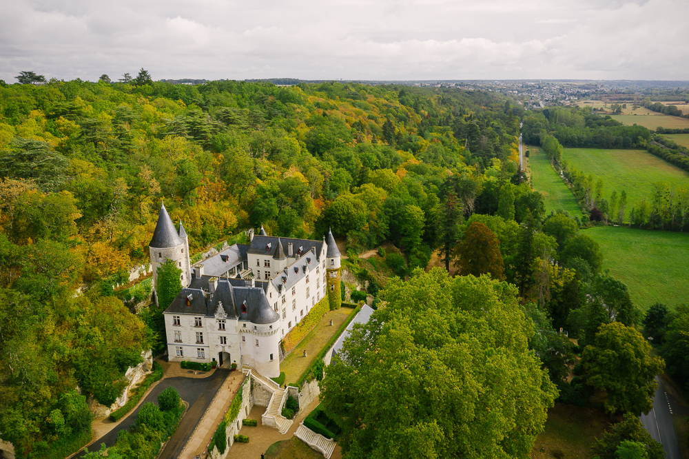 Chateau de Chissay - aerial view - French wedding venue