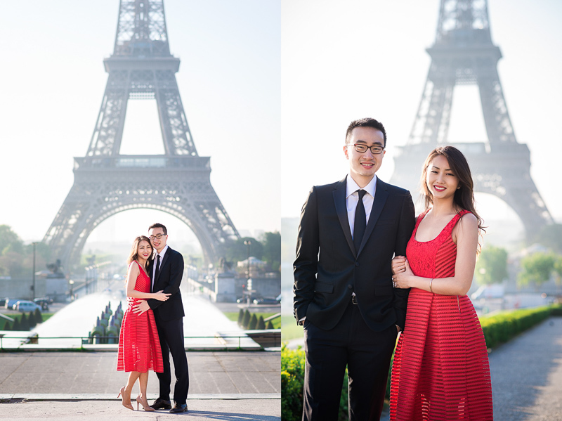 Cute couple engagement photos in Paris