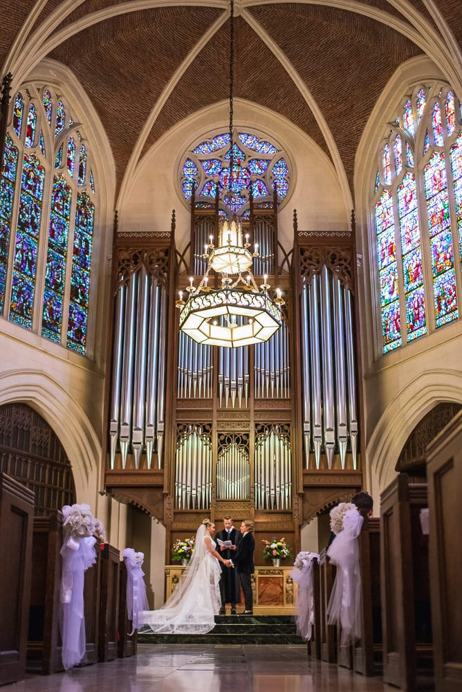 Elopement in Paris - russian bride and american groom getting married in The American Church in Paris