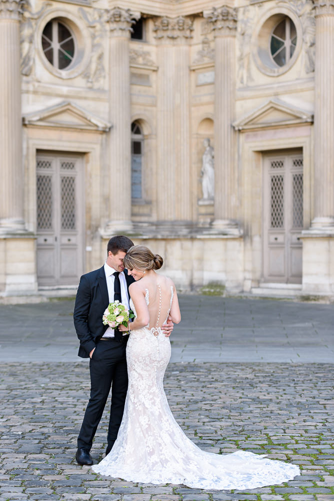 eloping in paris france - alexia and matt from canada