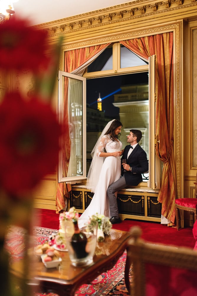 Intimate Paris elopement at a parisian hotel - Hotel Raphael in Paris