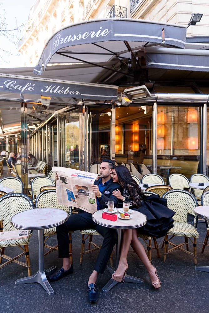 Photoshoot outfits for a parisian café