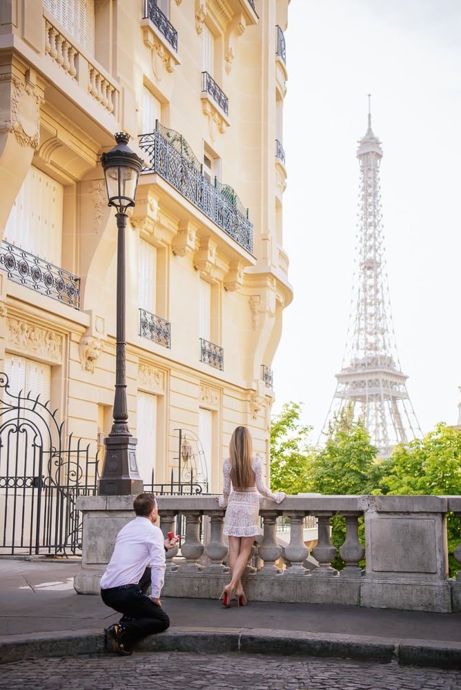 Quiet spot to propose with the Eiffel Tower in view