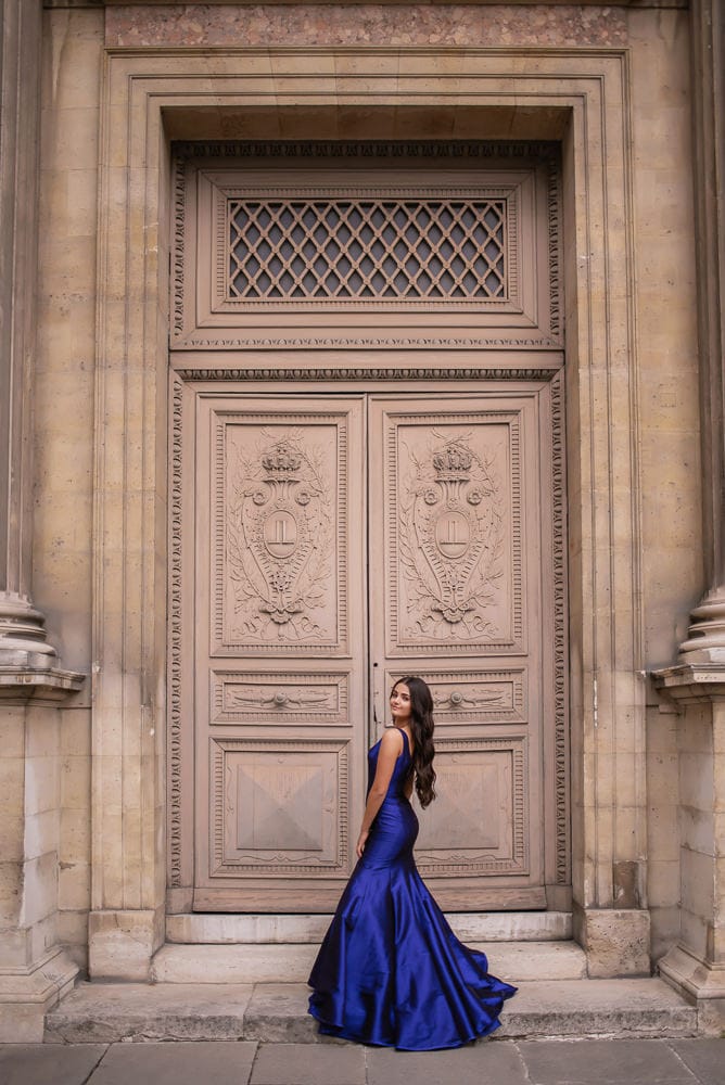 quinceanera photos ideas blue dress Paris