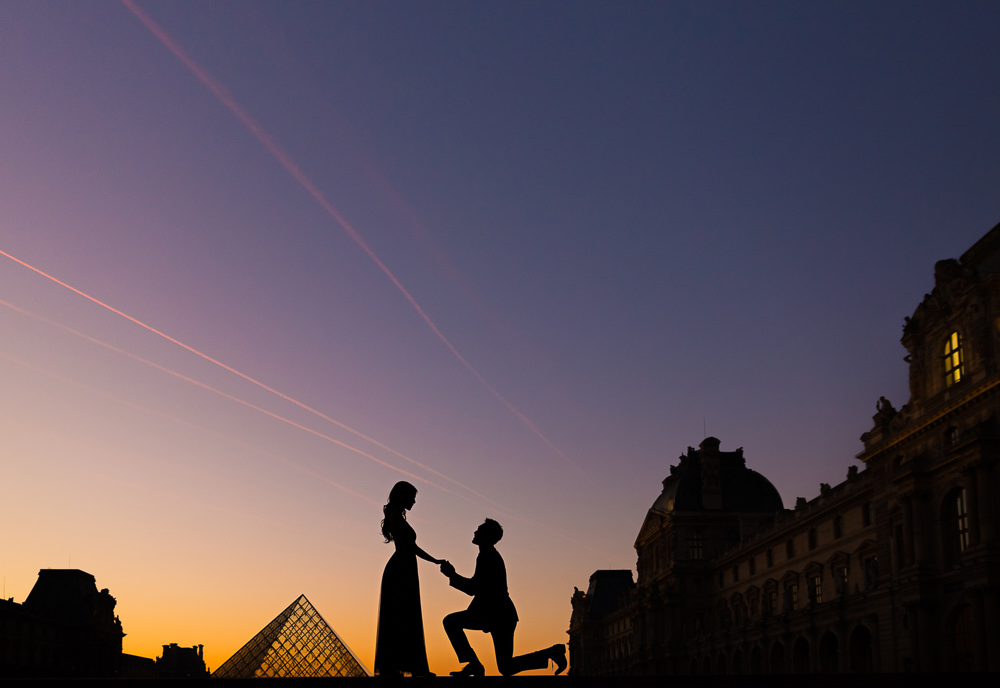 Sunset silhouettes in Paris