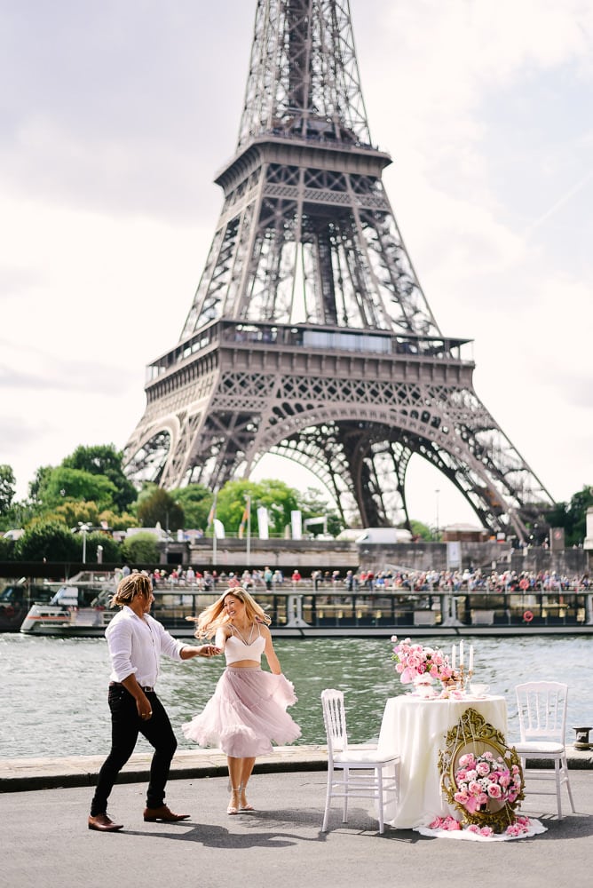 The Seine River - proposal spot in Paris