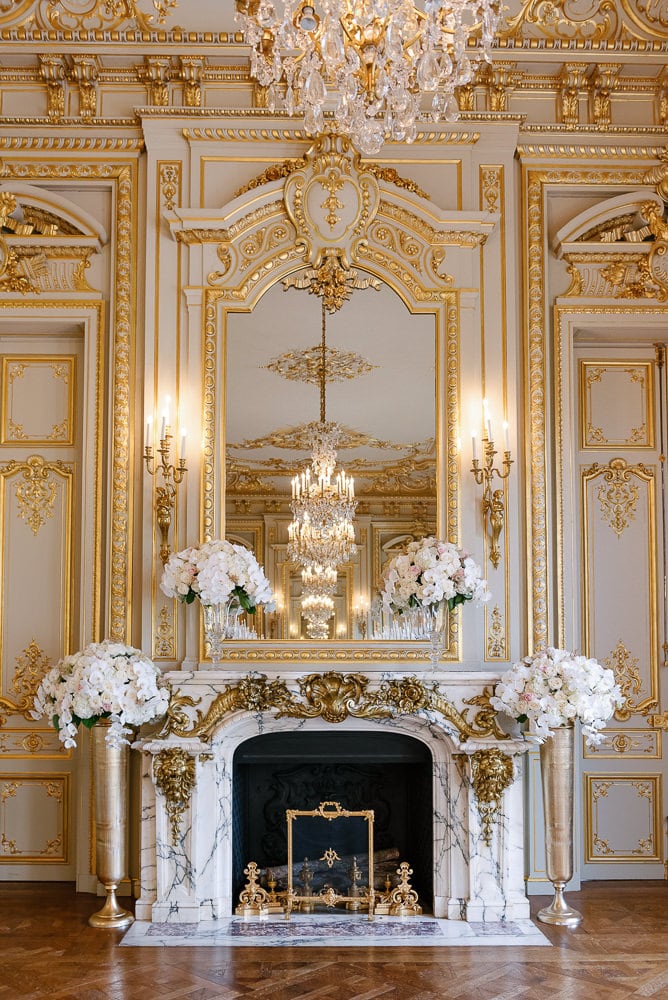 Wedding floral design at the Shangri La in Paris Luxury Palace