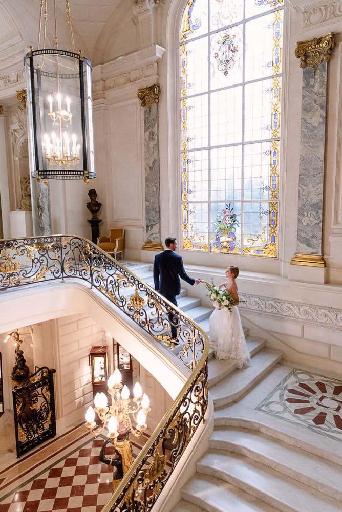 Paris Wedding Photographer – Shangri la Staircase